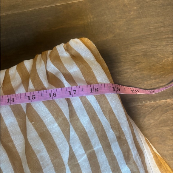 NWT ✨ Maeve Strapless Linen Structured Striped Top - Picture 8 of 10